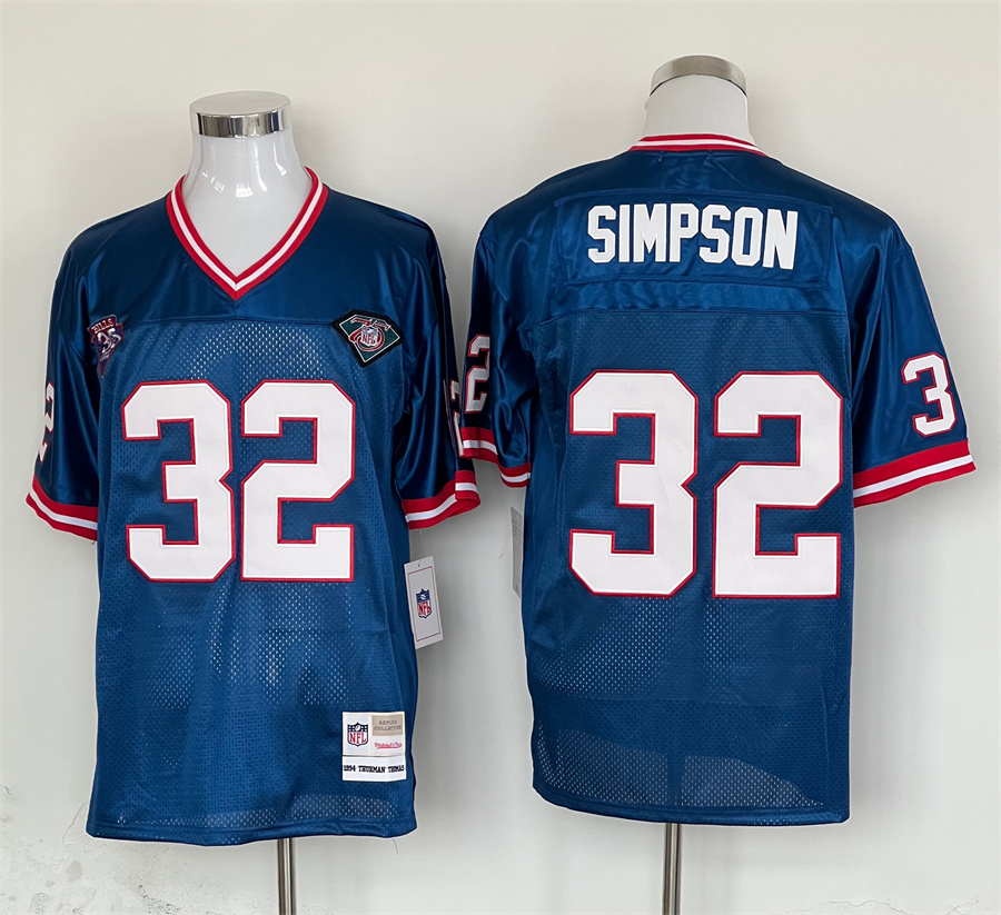 Men's Buffalo Bills OJ Simpson Mitchell & Ness Blue Legacy Jersey